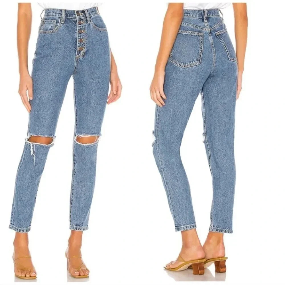 WeWoreWhat  The Danielle Spring St Hole High-rise Ankle Jean